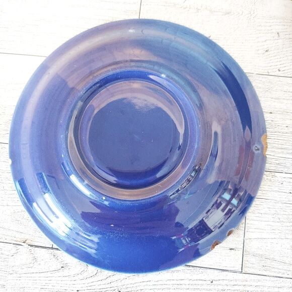 Homer Laughlin Teacup & Saucers CARNIVAL Dishes Lot Of 4 Yellow Cobalt Green - Picture 13 of 16